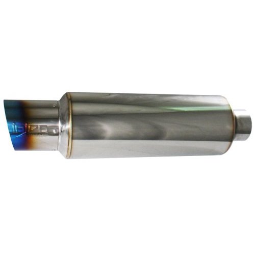 Injen 2.375 Universal Muffler with Titanium Burnt Rolled Tip - Click Image to Close