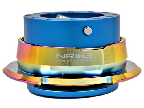 NRG SRK-280BL-MC Quick Release - Blue Body/Neo-Chrome Ring - Click Image to Close