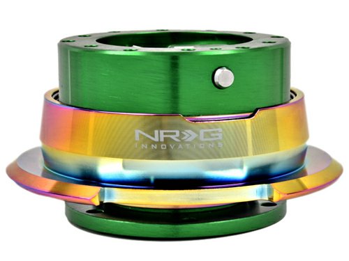 NRG SRK-280GN-MC Quick Release - Green Body/Neo-Chrome Ring - Click Image to Close