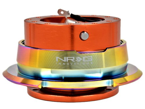 NRG SRK-280OR-MC Quick Release - Orange Body/Neo-Chrome Ring - Click Image to Close