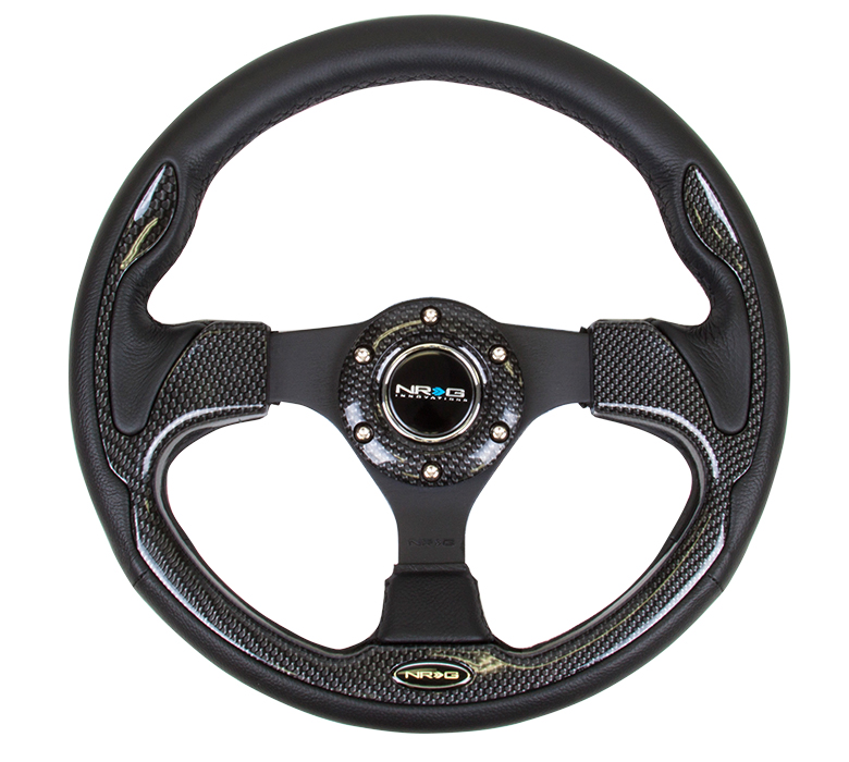 NRG ST-001CBL Sport Steering Wheel 320mm w/ Carbon Look - Click Image to Close