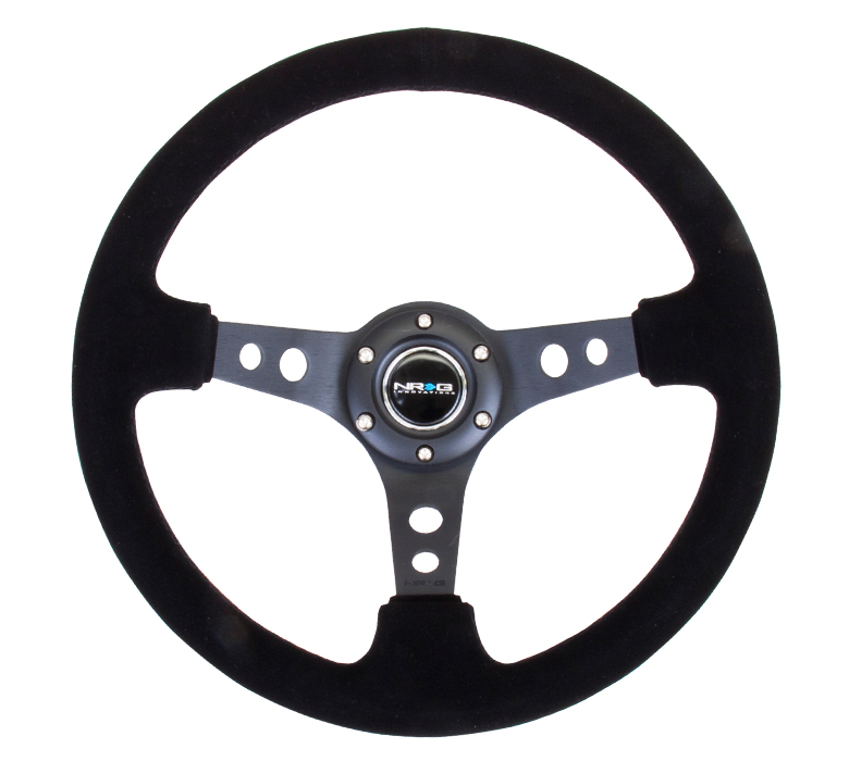 NRG ST-006-S Sport Steering Wheel (3" Deep) 350mm - Suede