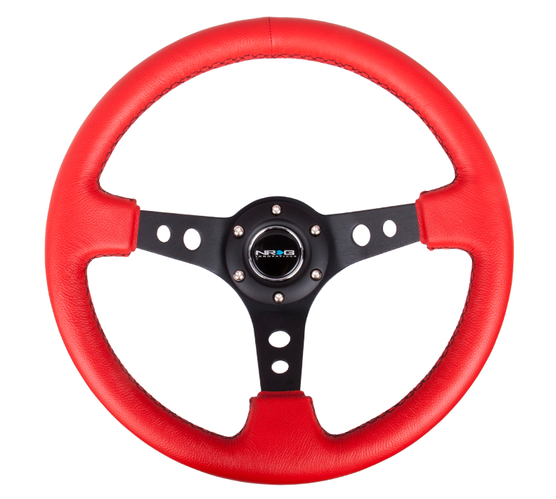 NRG ST-006RR-BS Sport Steering Wheel (3" Deep) 350mm