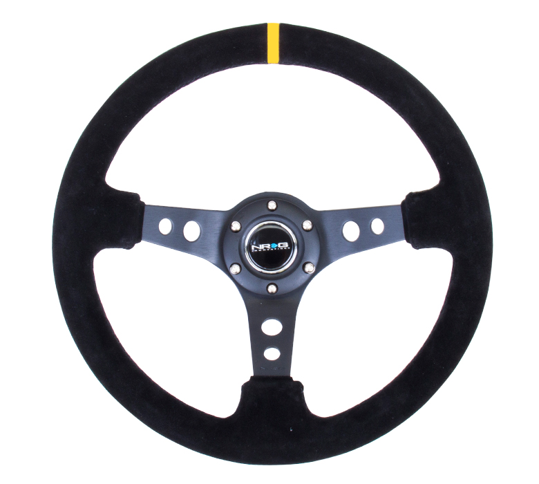 NRG ST-006S-Y Sport Steering Wheel (3" Deep) 350mm - Suede
