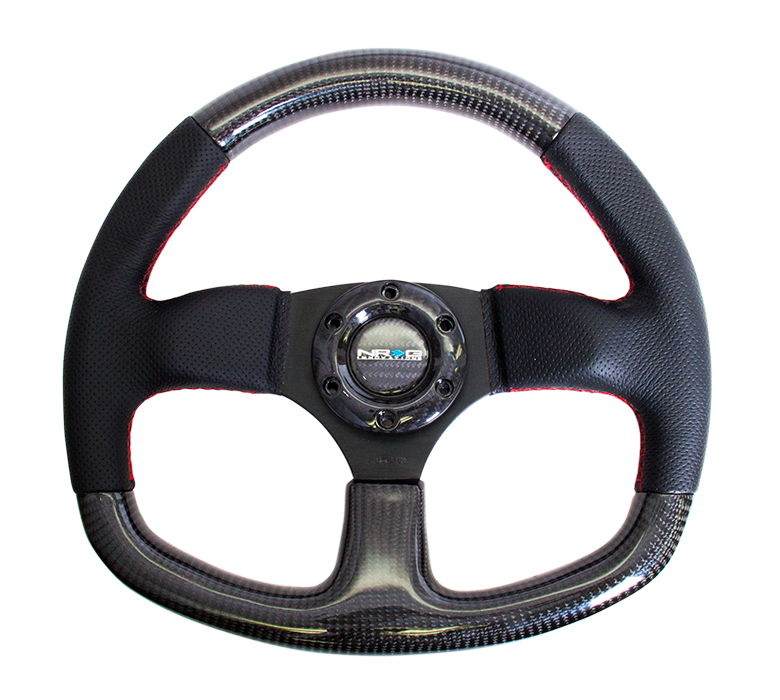 NRG ST-009CFRS Carbon Fiber Steering Wheel 320mm Flat Bottom