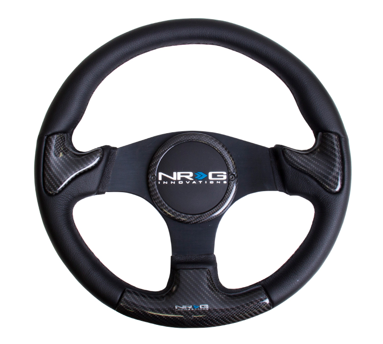 NRG ST-014CFBK Carbon Fiber Steering Wheel - 350mm - Click Image to Close