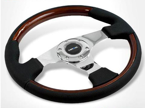 NRG ST-025CH-W Classic Wood Grain Wheel - 350mm - Click Image to Close