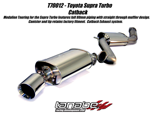 Tanabe Medalion Touring Cat Back Exhaust for 93-98 Toyota Supra - Click Image to Close