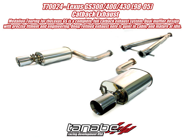 Tanabe Medalion Tourng Catback Exhaust for 98-05 Lexus GS400/430 - Click Image to Close
