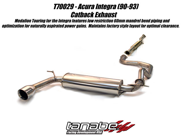 Tanabe Medalion Touring Cat Back Exhaust for 92-93 Acura Integra