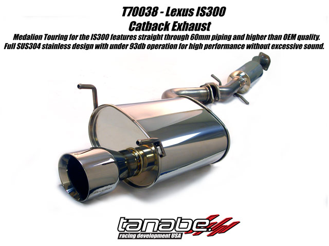 Tanabe Medalion Touring Cat Back Exhaust for 00-05 Lexus IS300