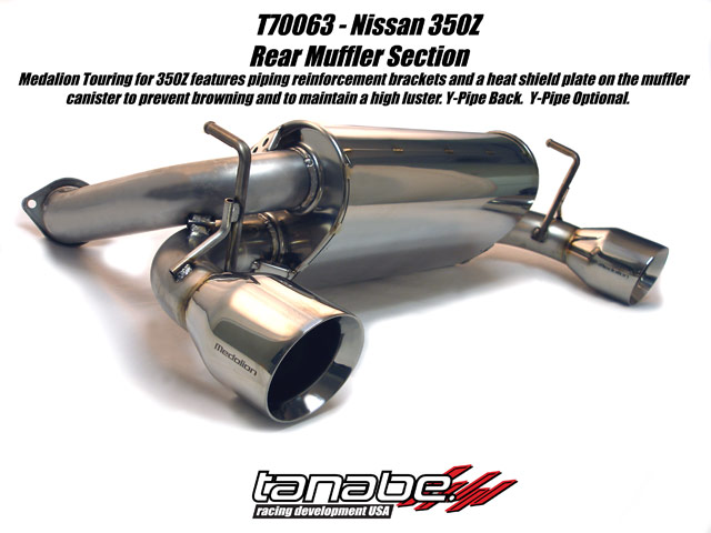 Tanabe Medalion Touring Cat Back Exhaust for 03-08 Nissan 350Z - Click Image to Close
