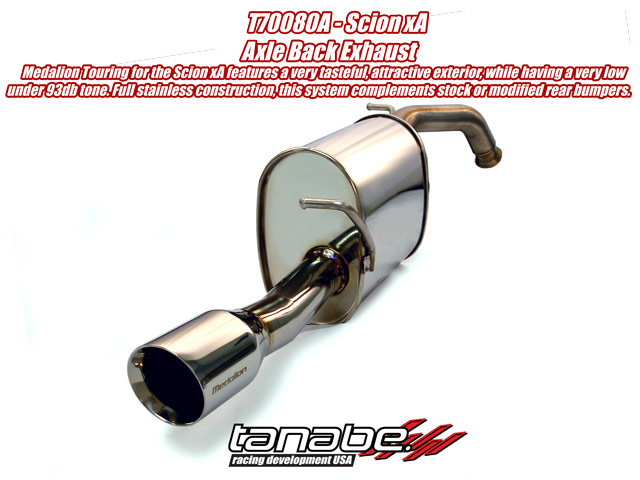 Tanabe Medalion Touring Cat Back Exhaust for 04-07 Scion xA - Click Image to Close
