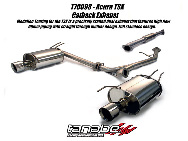 Tanabe Medalion Touring Cat Back Exhaust for 04-08 Acura TSX - Click Image to Close