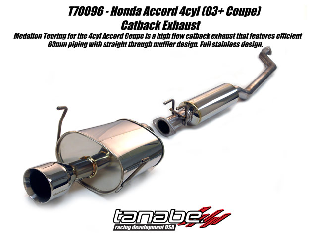 Tanabe Medalion Cat Back Exhaust for 03-07 Honda Accord Coupe - Click Image to Close
