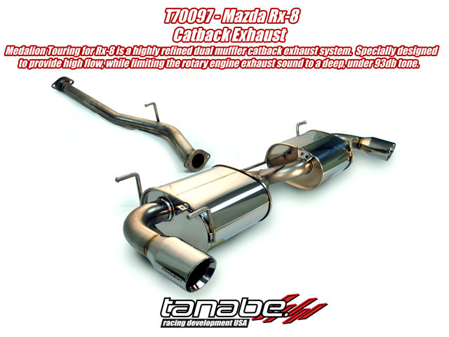 Tanabe Medalion Touring Cat Back Exhaust for 04-06 Mazda RX-8