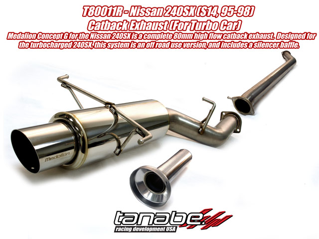 Tanabe Concept G Cat Back Exhaust for 95-98 Nissan 240SX - Click Image to Close