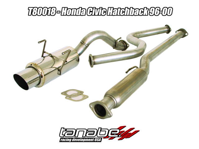 Tanabe Concept G Cat Back Exhaust for 96-00 Honda Civic Hatchbck
