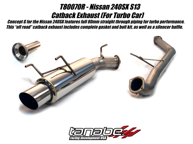 Tanabe Concept G Cat Back Exhaust for 89-94 Nissan 240SX