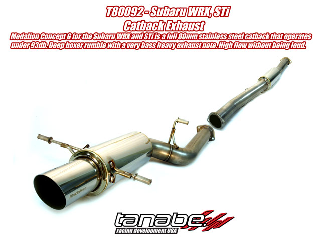 Tanabe Concept G Cat Back Exhaust for 02-06 Subaru Impreza WRX