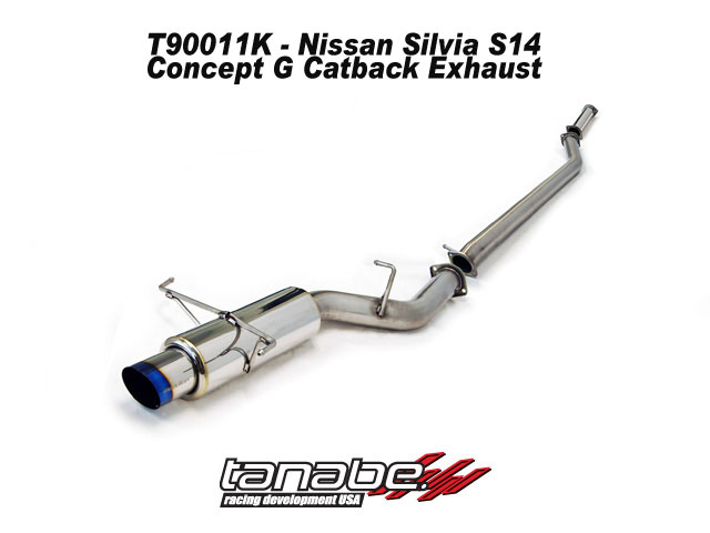 Tanabe T90011K G Blue Turbo Back Exhaust for 95-98 Nissan 240SX - Click Image to Close
