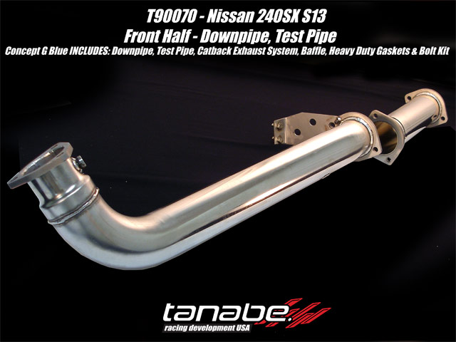 Tanabe G Blue Turbo Back Exhaust for 89-94 Nissan 240SX - Click Image to Close
