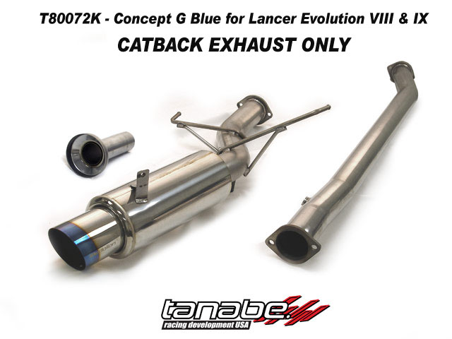 Tanabe G Blue Turbo Back Exhaust for 03-05 Mitsubis. Lancer EVO8