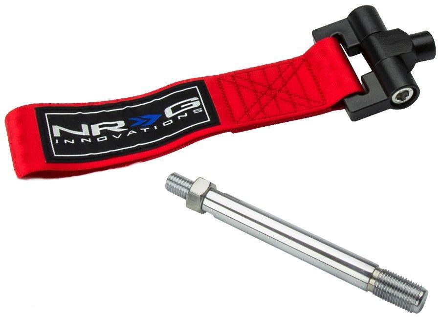 NRG TOW-122RD Bolt in Tow Strap - Red for 2012+ Scion / Subaru
