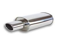 Vibrant STREETPOWER Oval Muffler with 4.5" x 3" - Click Image to Close
