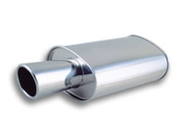 Vibrant STREETPOWER Oval Muffler with 4" - Click Image to Close