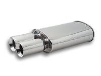 Vibrant STREETPOWER TURBO Oval Muffler with Dual 3.5" - Click Image to Close