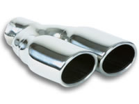 Vibrant Dual 3.25" x 2.75" Oval Stainless Steel Exhaust Tip - Click Image to Close