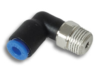 Vibrant 3/8" Male Elbow One-Touch Fitting (1/8" NPT Tread)