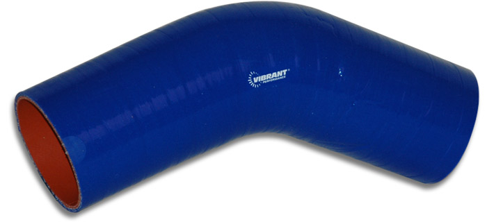 Vibrant 4 Ply 45 deg. Elbow Connector - 2" I.D. - (BLUE) - Click Image to Close