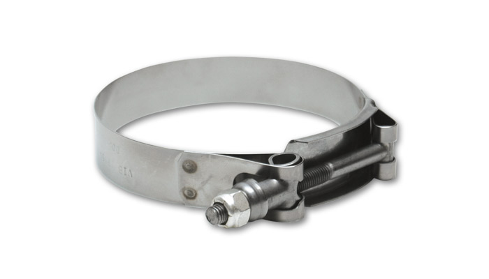 Vibrant Stainless Steel T-Bolt Clamps - Range: 1.75" to 2.10"