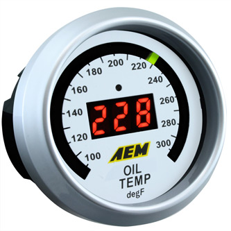 AEM Digital Oil/Transmission/Water Temperature Gauge - Click Image to Close