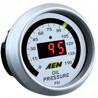 AEM Digital Oil Pressure Gauge 0-150psi