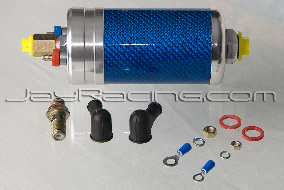 Jay Racing Pro Series Carbon 044 Fuel Pump Blue/Silver - Click Image to Close
