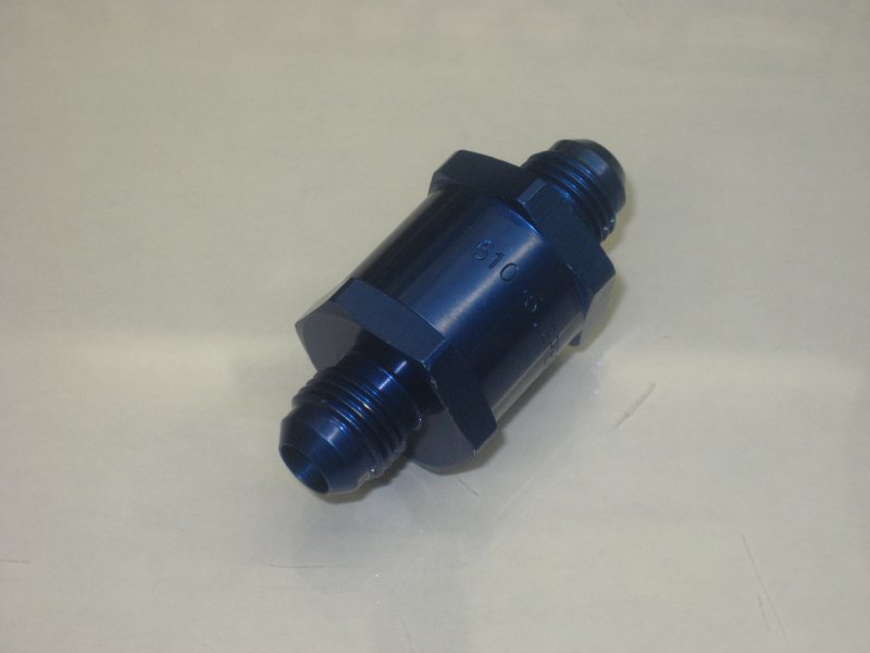 High Flow Check Valve, -6AN Inlet & Outlet INLINE - Click Image to Close
