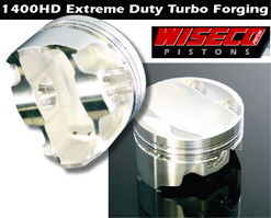 Wiseco Pistons DSM 7-bolt 4G63 93-99 2.4L 8.5:1 w/ HD Wrist Pins - Click Image to Close