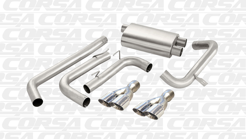 Corsa 14145 Cat-Back Dual Rear Exit Twin 3.5" Polished ProSeries