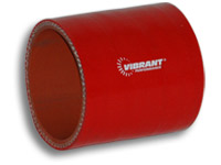 Vibrant 4 Ply Silicone Sleeve 2.5 Inch I.D. x 3 Inch Long - Red