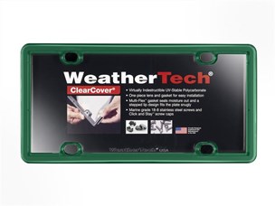 Weathertech 8ALPCC18 License Plate Frame Clear Universal Green