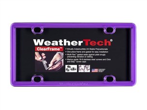 Weathertech 8ALPCF5 License Plate Frame Universal Purple - Click Image to Close