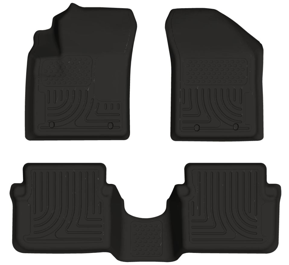 Husky 98091 Front and 2ND Seat Floor Liners - Black