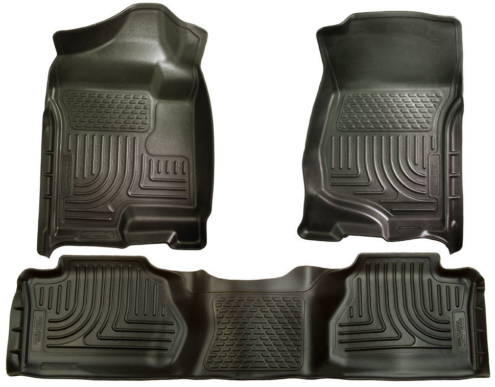 Husky 98211 Front and 2ND Seat Floor Liners - Black