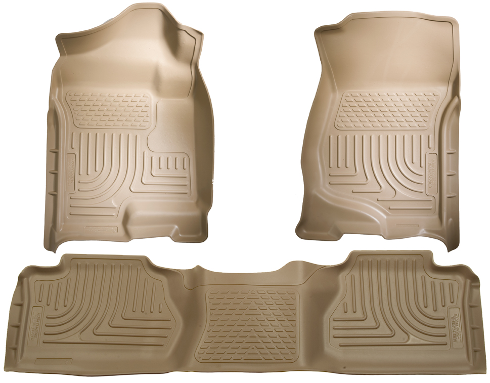 Husky 98213 Front and 2ND Seat Floor Liners - Tan
