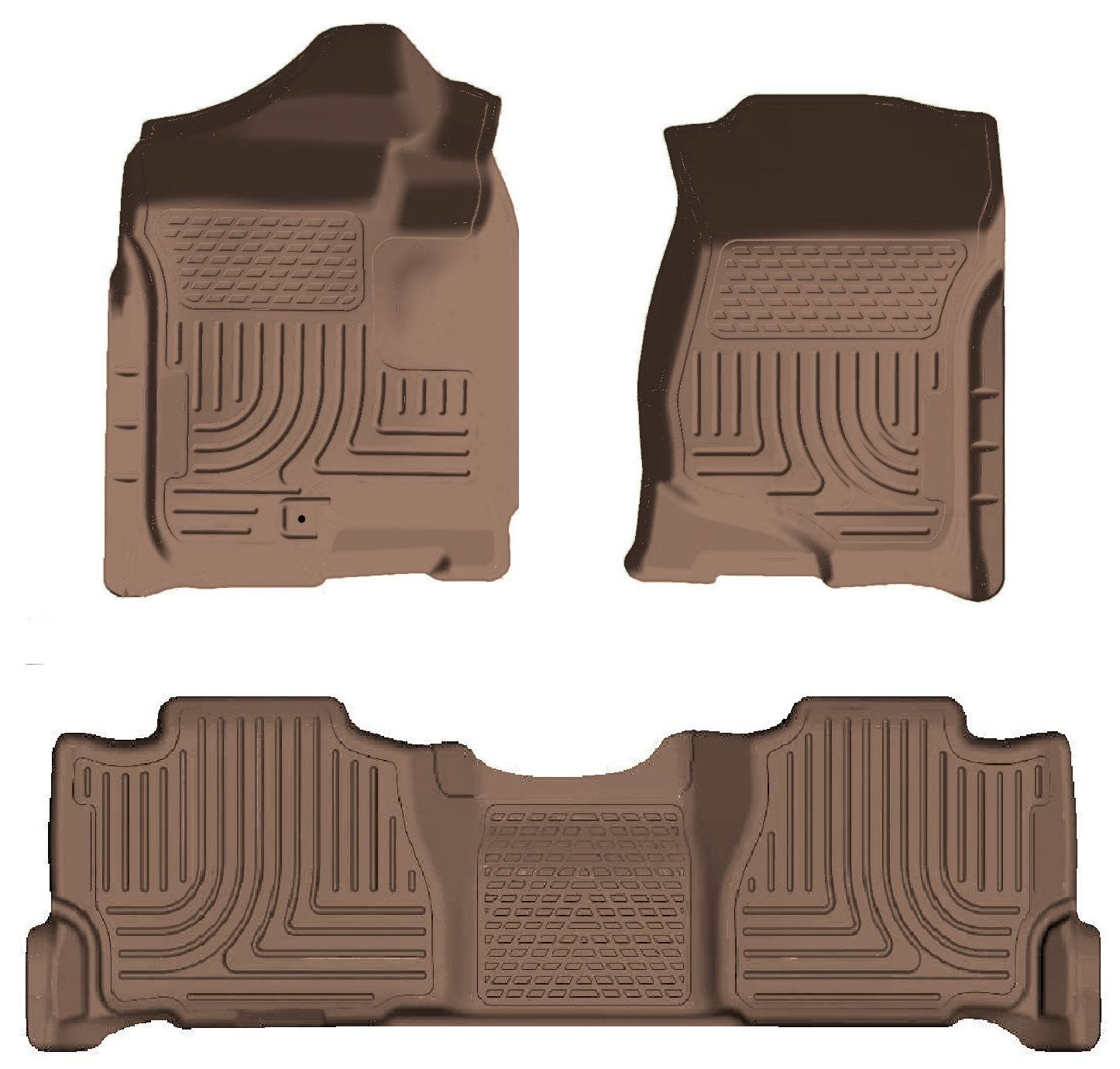 Husky 98253 Front and 2ND Seat Floor Liners - Tan