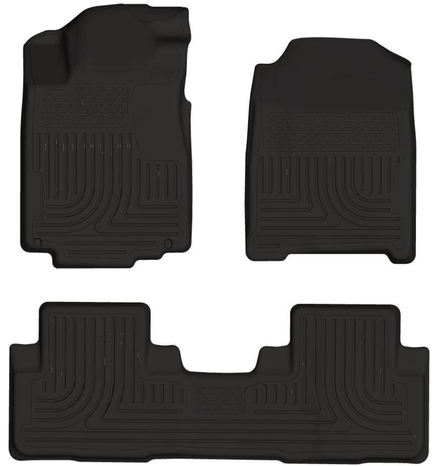 Husky 98451 Front and 2ND Seat Floor Liners - Black