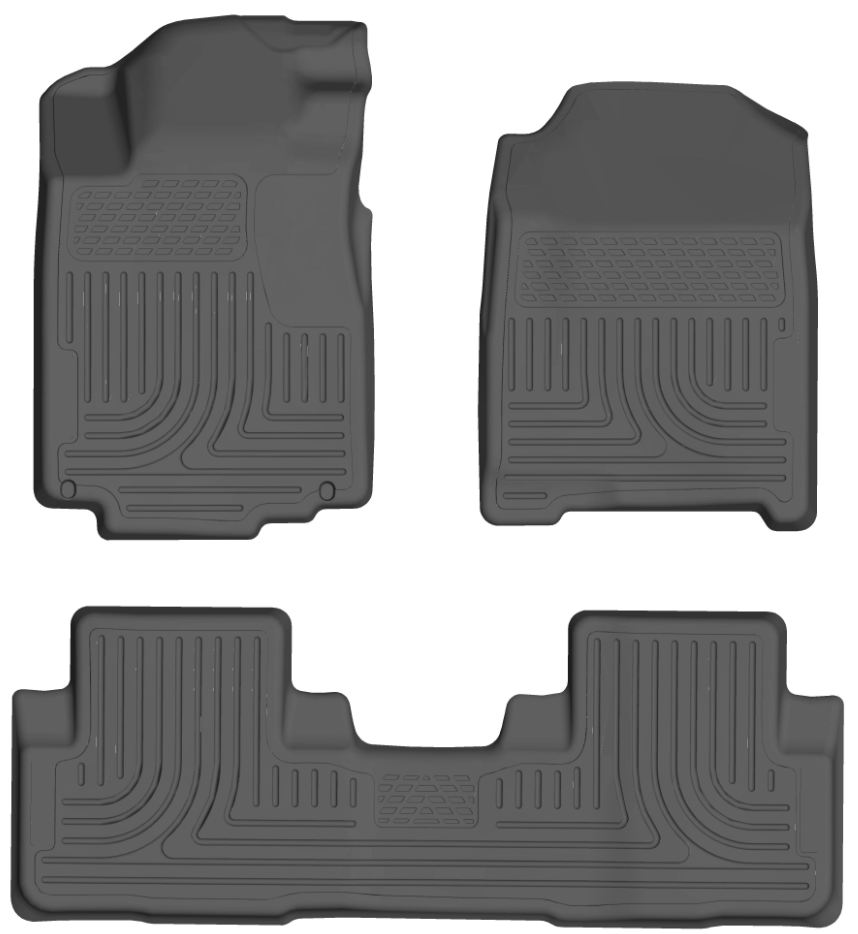 Husky 98452 Front and 2ND Seat Floor Liners - Grey